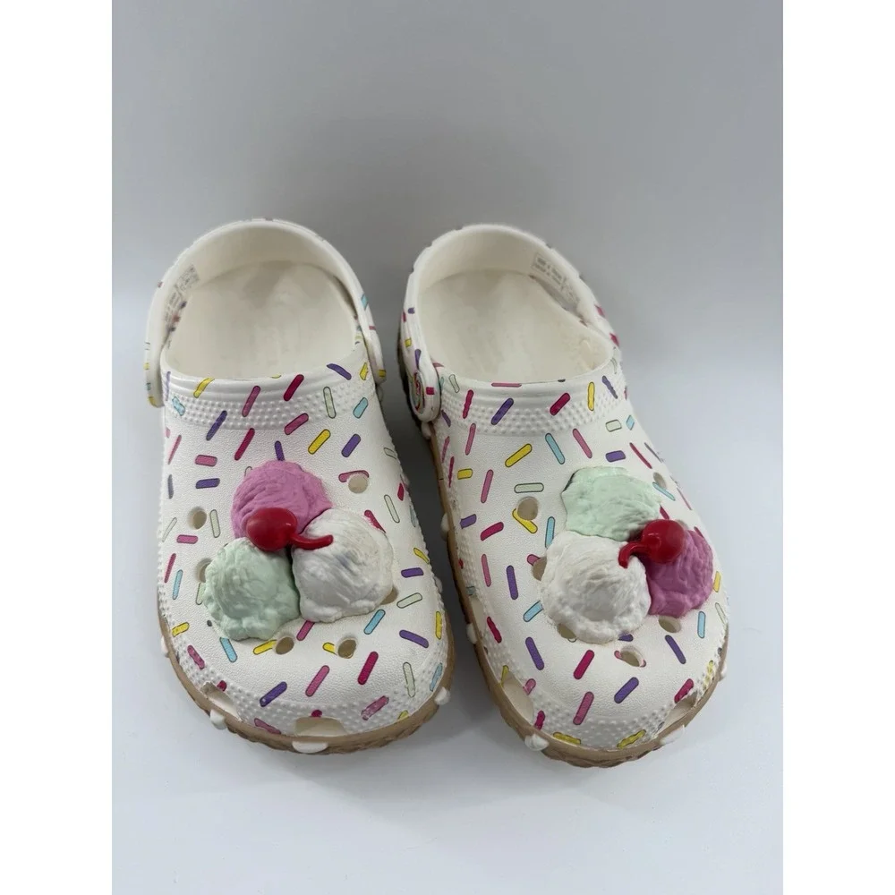 Crocs Classic Ice Cream Party Clog Little Big Kid White C 13 Sprinkles
